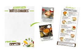 PLV, Carte menu et couverts